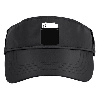 Pocket Aces Poker (Spades & Clubs) Adult Drive Performance Visor