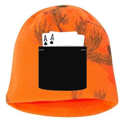 Pocket Aces Poker (Spades & Clubs) Kati - Camo Knit Beanie