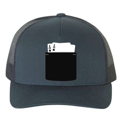 Pocket Aces Poker (Spades & Clubs) Yupoong Adult 5-Panel Trucker Hat