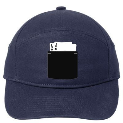 Pocket Aces Poker (Spades & Clubs) 7-Panel Snapback Hat