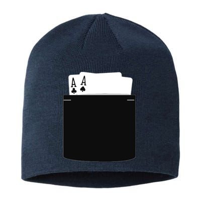 Pocket Aces Poker (Spades & Clubs) Sustainable Beanie