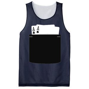 Pocket Aces Poker (Spades & Clubs) Mesh Reversible Basketball Jersey Tank