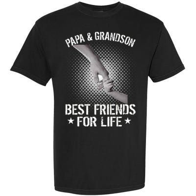 Papa And Grandson Best Friends For Life Garment-Dyed Heavyweight T-Shirt