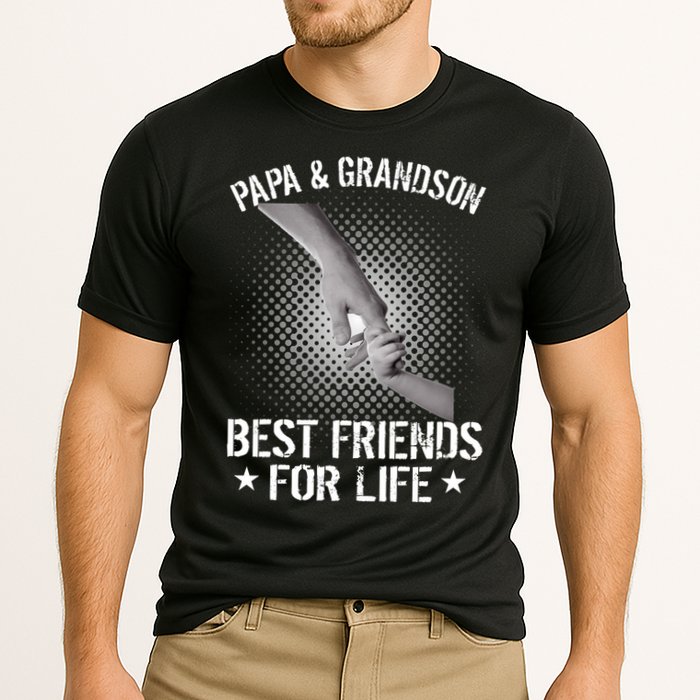 Papa And Grandson Best Friends For Life Cooling Performance Crew T-Shirt