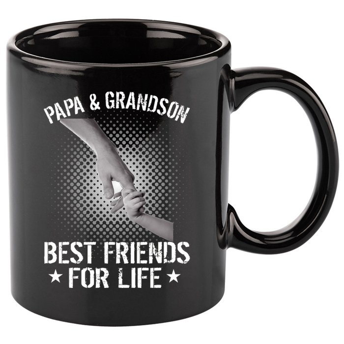 Papa And Grandson Best Friends For Life 11oz C Handle Ceramic Mug
