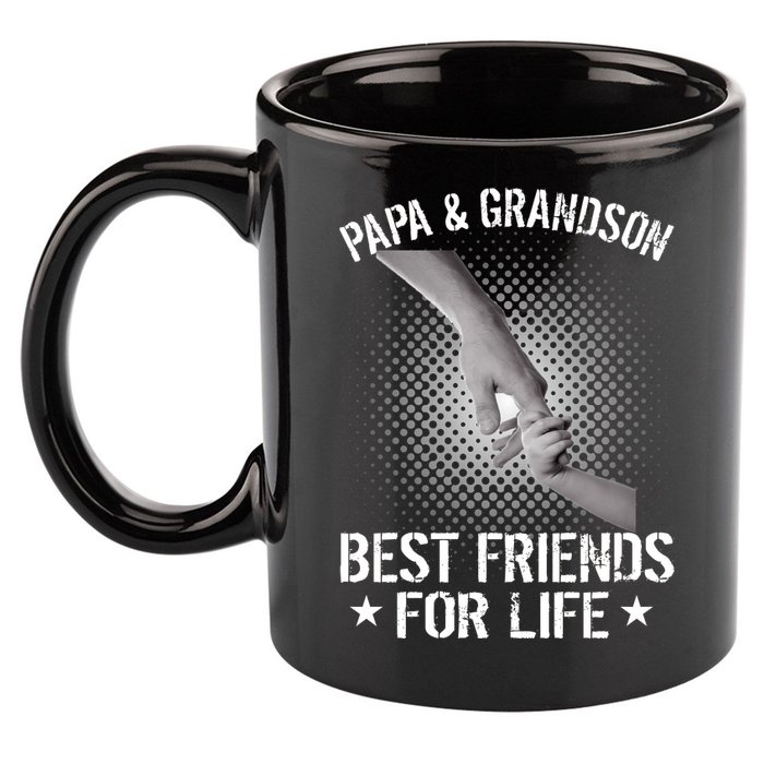 Papa And Grandson Best Friends For Life 11oz C Handle Ceramic Mug