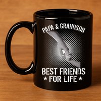 Papa And Grandson Best Friends For Life 11oz C Handle Ceramic Mug