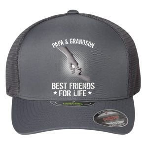 Papa And Grandson Best Friends For Life Flexfit Unipanel Trucker Cap