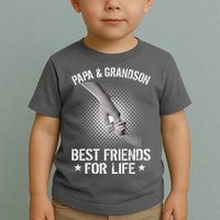 Papa And Grandson Best Friends For Life Toddler T-Shirt