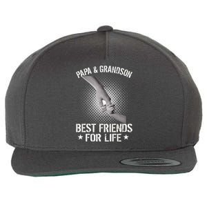 Papa And Grandson Best Friends For Life Wool Snapback Cap