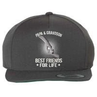 Papa And Grandson Best Friends For Life Wool Snapback Cap