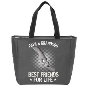 Papa And Grandson Best Friends For Life Zip Tote Bag