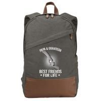 Papa And Grandson Best Friends For Life Cotton Canvas Backpack