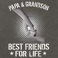 Papa And Grandson Best Friends For Life Cotton Canvas Backpack