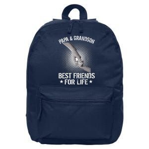 Papa And Grandson Best Friends For Life 16 in Basic Backpack