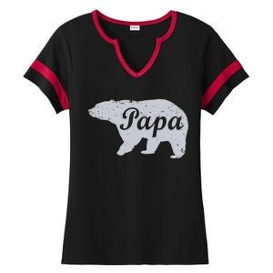 Papa Bear Ladies Halftime Notch Neck Tee