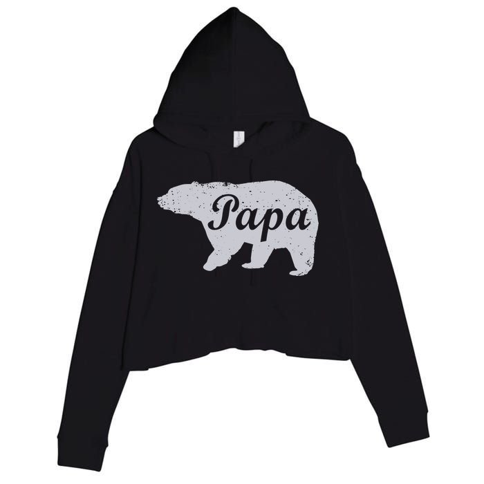 Papa Bear Crop Fleece Hoodie