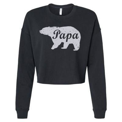 Papa Bear Cropped Pullover Crew