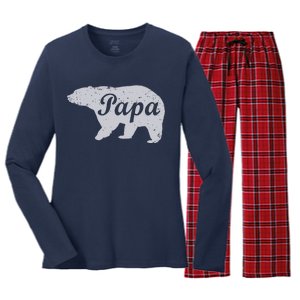 Papa Bear Women's Long Sleeve Flannel Pajama Set 