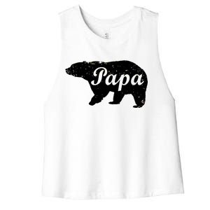 Papa Bear Women's Racerback Cropped Tank