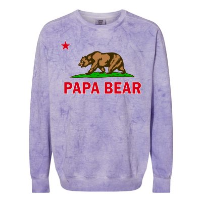 Papa Bear California Republic Colorblast Crewneck Sweatshirt