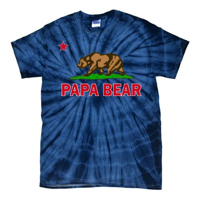 Papa Bear California Republic Tie-Dye T-Shirt