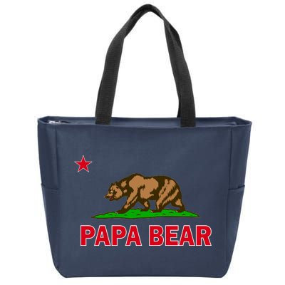 Papa Bear California Republic Zip Tote Bag