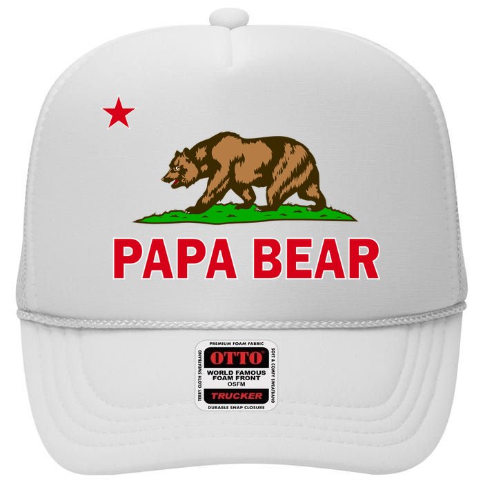 Papa Bear California Republic High Crown Mesh Back Trucker Hat