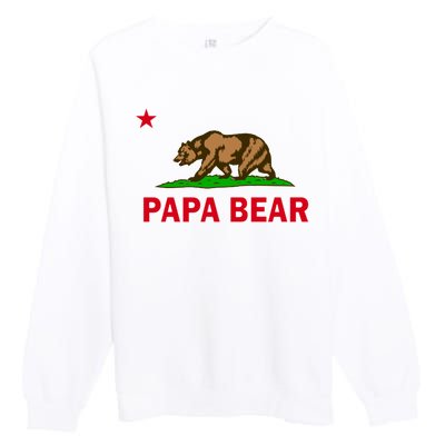 Papa Bear California Republic Premium Crewneck Sweatshirt