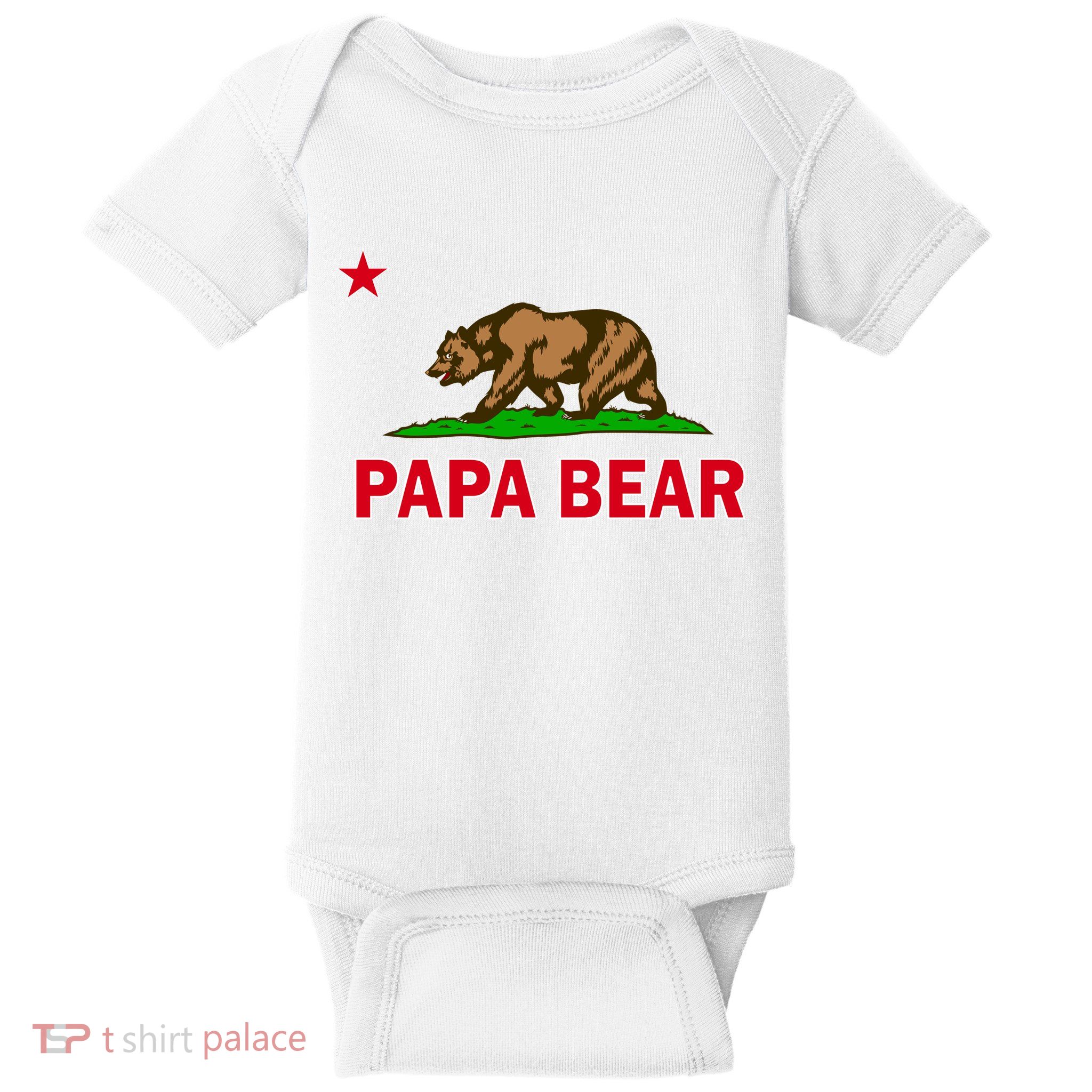 Papa Bear California Republic Baby Bodysuit