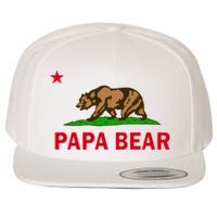 Papa Bear California Republic Wool Snapback Cap