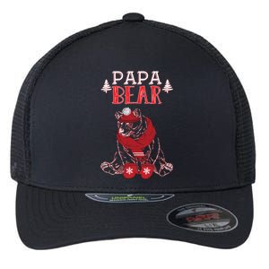 Papa Bear Christmas Santa Family Matching Pajamas Flexfit Unipanel Trucker Cap