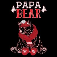 Papa Bear Christmas Santa Family Matching Pajamas Cooling Performance Crew T-Shirt