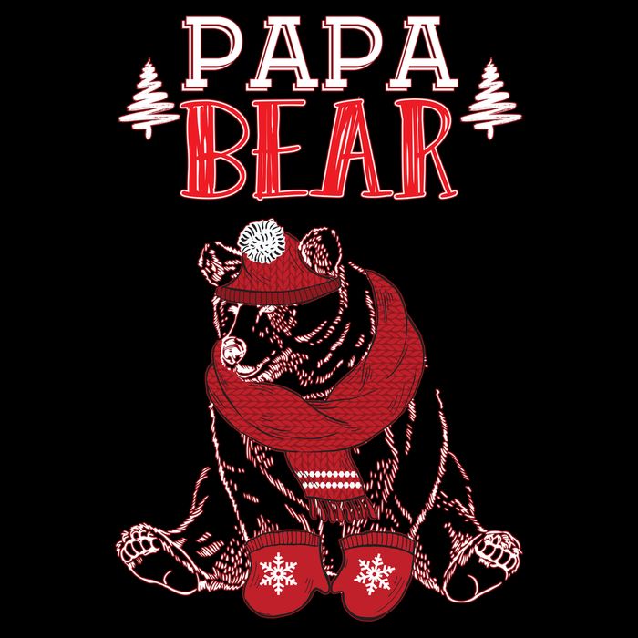 Papa Bear Christmas Santa Family Matching Pajamas Cooling Performance Crew T-Shirt