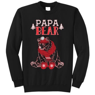 Papa Bear Christmas Santa Family Matching Pajamas Sweatshirt