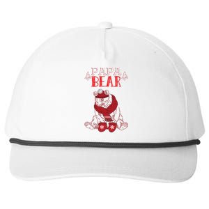 Papa Bear Christmas Santa Family Matching Pajamas Snapback Five-Panel Rope Hat