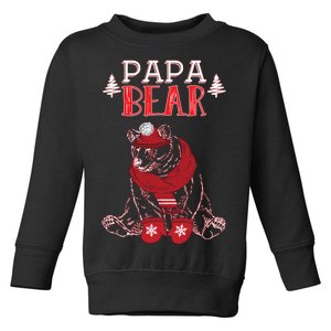 Papa Bear Christmas Santa Family Matching Pajamas Toddler Sweatshirt