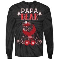 Papa Bear Christmas Santa Family Matching Pajamas Tie-Dye Long Sleeve Shirt