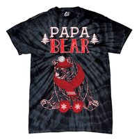 Papa Bear Christmas Santa Family Matching Pajamas Tie-Dye T-Shirt