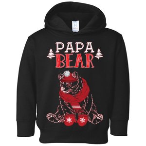 Papa Bear Christmas Santa Family Matching Pajamas Toddler Hoodie