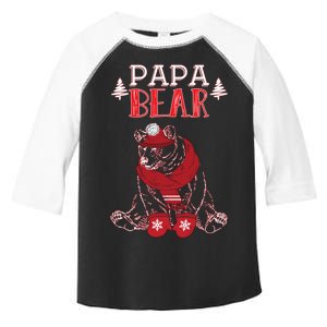 Papa Bear Christmas Santa Family Matching Pajamas Toddler Fine Jersey T-Shirt