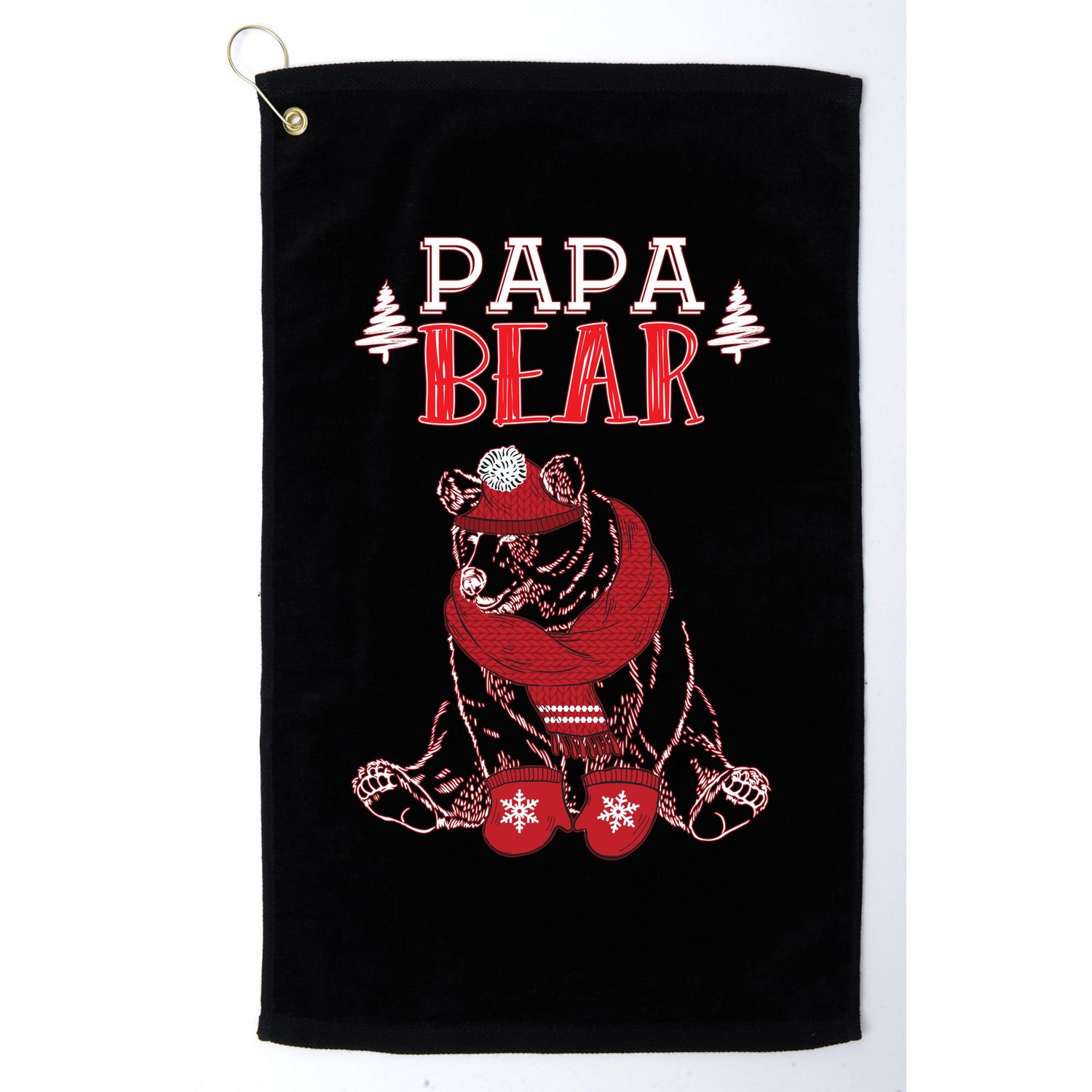 Papa Bear Christmas Santa Family Matching Pajamas Golf Towel