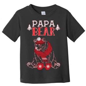 Papa Bear Christmas Santa Family Matching Pajamas Toddler T-Shirt