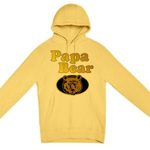 Papa Bear Fathers Dad Premium Pullover Hoodie