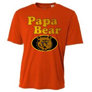 Papa Bear Fathers Dad Cooling Performance Crew T-Shirt