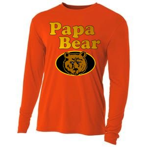 Papa Bear Fathers Dad Cooling Performance Long Sleeve Crew