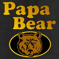 Papa Bear Fathers Dad 7 Panel Mesh Trucker Snapback Hat