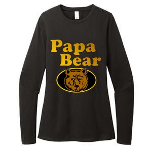 Papa Bear Fathers Dad Womens CVC Long Sleeve Shirt