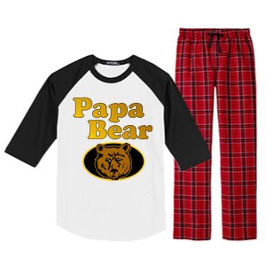 Papa Bear Fathers Dad Raglan Sleeve Pajama Set