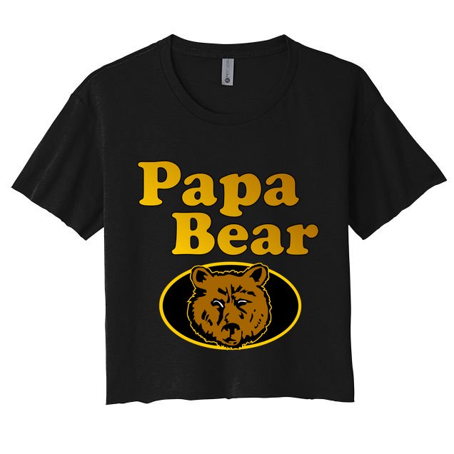 Papa Bear Fathers Dad Crop Top